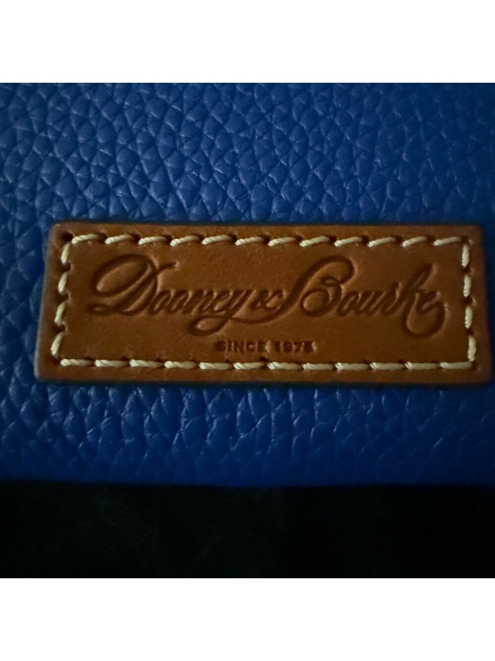 Dooney & Bourke NY Giants Triple Zip Pebbled Leather Crossbody Blue NWT $278 - Picture 9 of 9